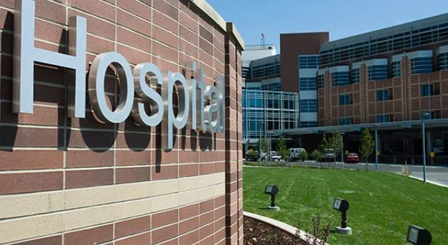 Facade of a hospital